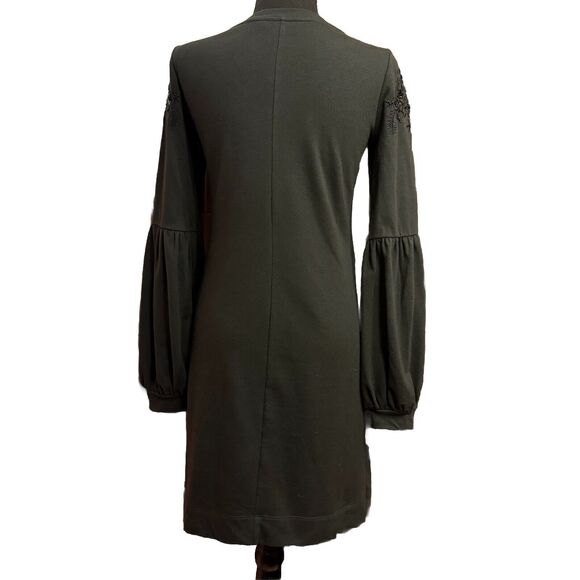 Lilly Pulitzer Dress XS Long Lantern Sleeve Sequin Floral Black Party Holiday - Picture 6 of 8